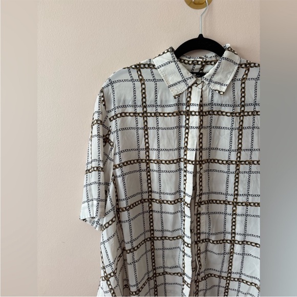 7 for all Mankind button down luxury chain blouse size small - Picture 3 of 7